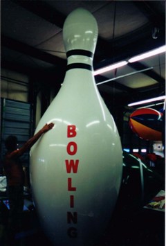 bowling pin shape sealed air balloon