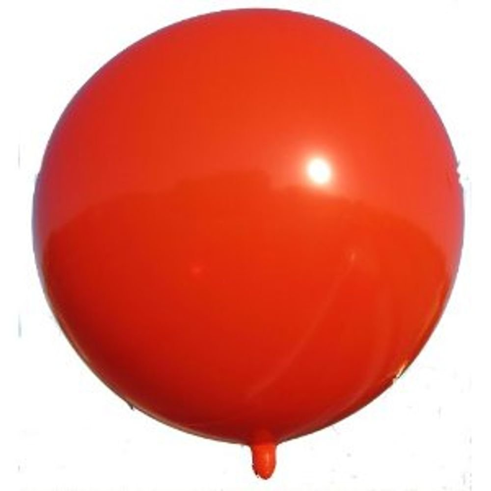 Giant orange helium advertising balloon with custom branding